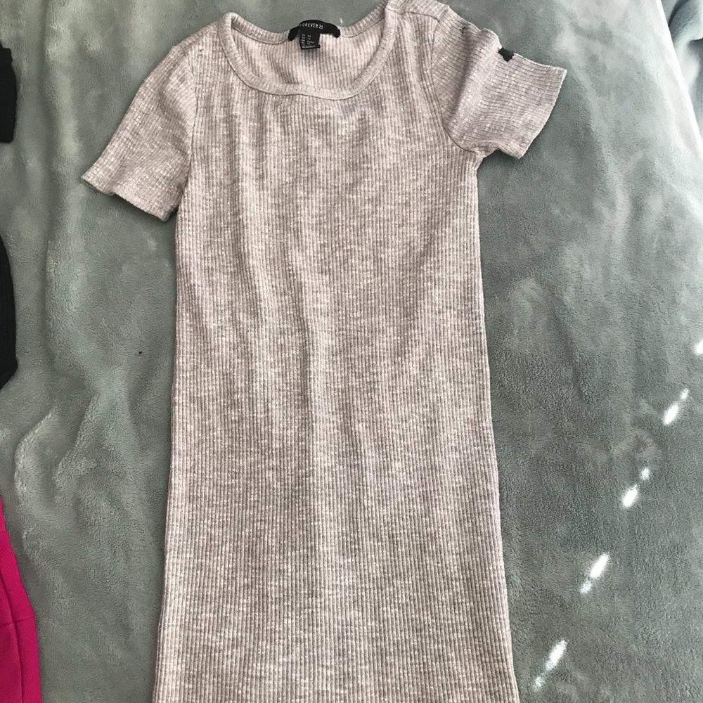 Grey Forever 21 T Shirt Dress
